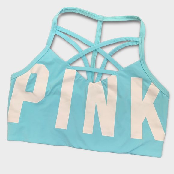 PINK Victoria's Secret Other - PINK Victoria's Secret Ultimate Unlined Bralette Strappy Lounge Bra Blue Medium